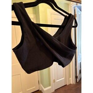 Lululemon nulu cross front yoga bra solid black size 10